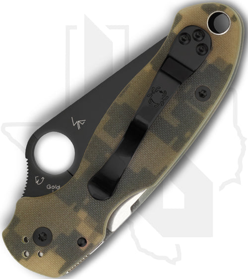 Spyderco Para 3 C223GPCMOBK - Black, Camo G-10