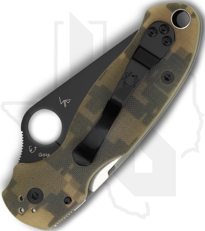 Spyderco Para 3 C223GPCMOBK - Black, Camo G-10