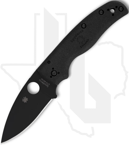 Spyderco Shaman Lightweight C229PBBK - Black, Black FRN