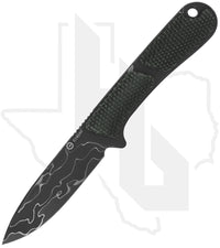 CIVIVI Mini Elementum Fixed Blade C23010-DS1 - Dark Green Micarta, Damascus