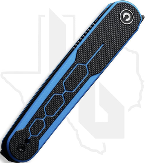 CIVIVI KwaiQ C23015-3 - Blue/Black G-10, Black Stonewashed
