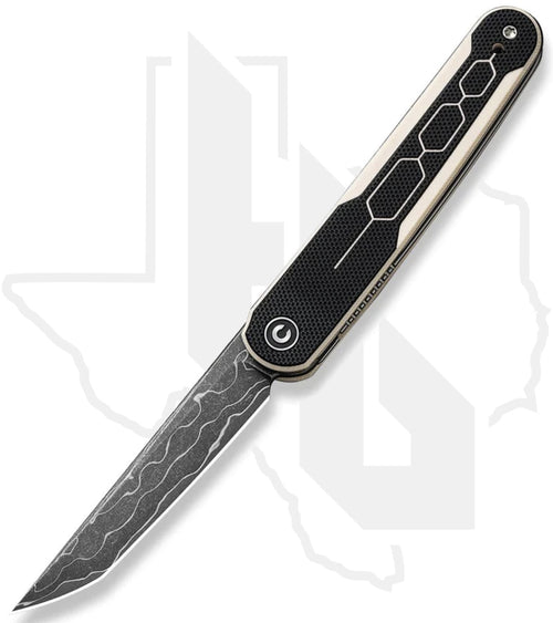 CIVIVI KwaiQ C23015-DS1 - Ivory/Black G-10, Damascus