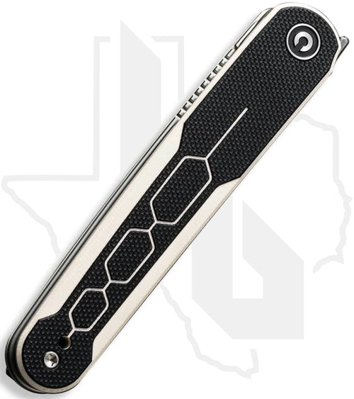 CIVIVI KwaiQ C23015-DS1 - Ivory/Black G-10, Damascus