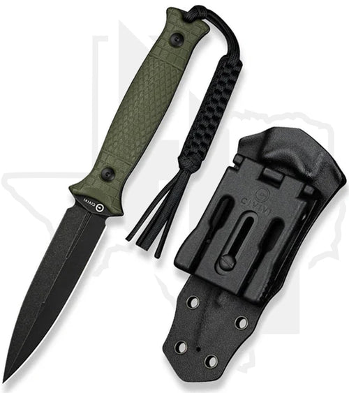 CIVIVI Perfrico C23026-2 - Green G-10, Black Stonewashed