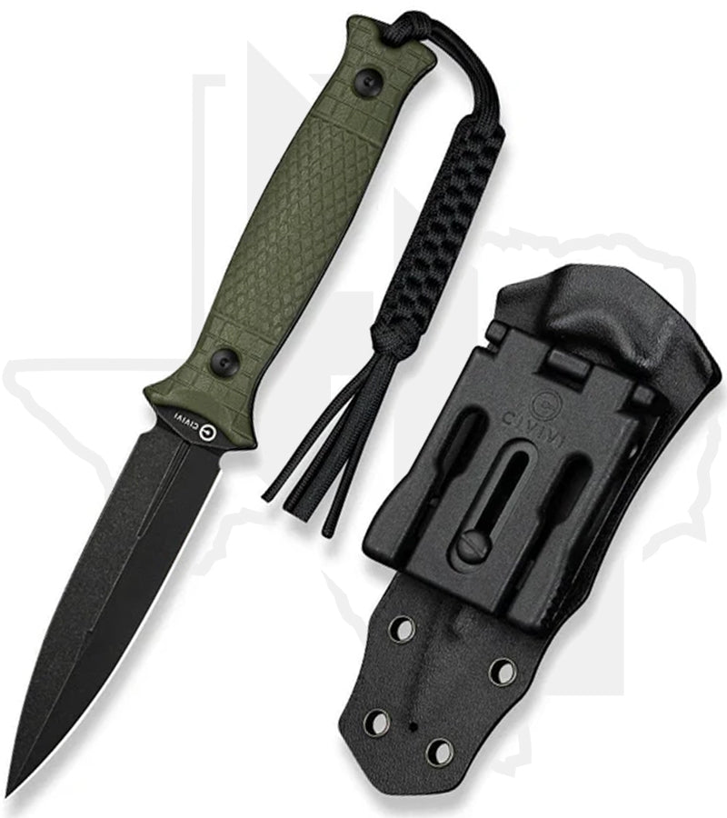 CIVIVI Perfrico C23026-2 - Green G-10, Black Stonewash