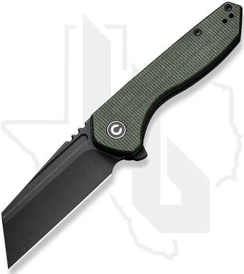 CIVIVI ExOne C23036-3 - Green, Canvas Micarta, Black Stonewash