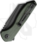 CIVIVI ExOne C23036-3 - Green, Canvas Micarta, Black Stonewash