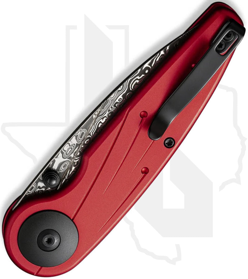 CIVIVI Starflare C23052-DS1 - Red Aluminum, Damascus