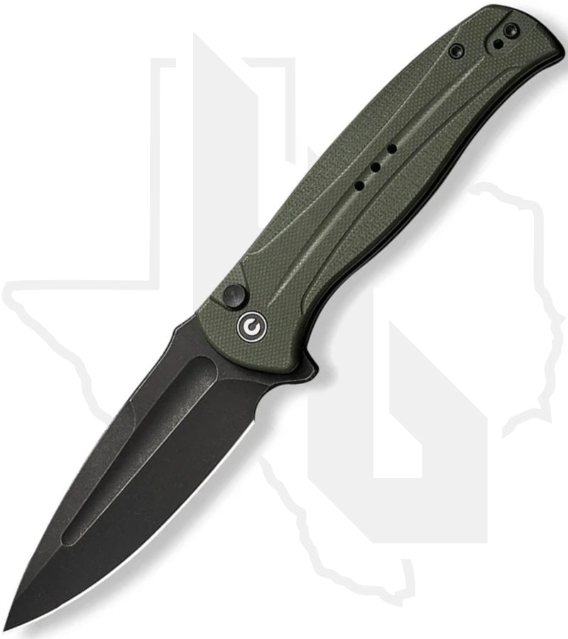 CIVIVI Incindie C23053-2 - Green G -10, Black Stonewash