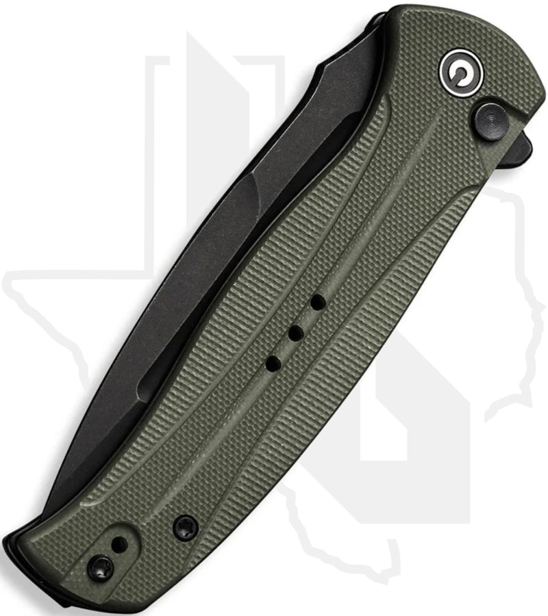 CIVIVI Incindie C23053-2 - Green G -10, Black Stonewash