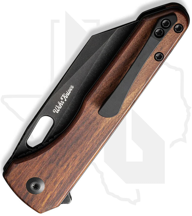 CIVIVI Nugz C23060-3 - Guibourtia Wood, Black Stonewashed