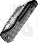 CIVIVI Nugz C23060-DS1 - Black G-10, Twill Caron Fiber, Damascus