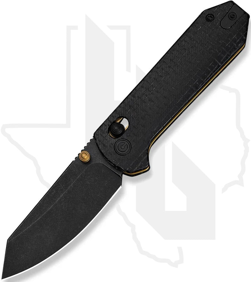 CIVIVI Yonder C23073B-2 - Black Burlap Micarta, Black Stonewashed