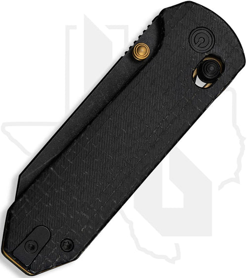 CIVIVI Yonder C23073B-2 - Black Burlap Micarta, Black Stonewashed