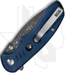 CIVIVI Triptych C23085B-DS1 - Blue Canvas Micarta, Damascus