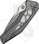 CIVIVI Wellmax C24008C-1 - Gray Aluminum, Clear Lexan Inlay, Satin