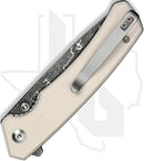 CIVIVI Merit C24012-DS1 - Ivory G-10, Damascus