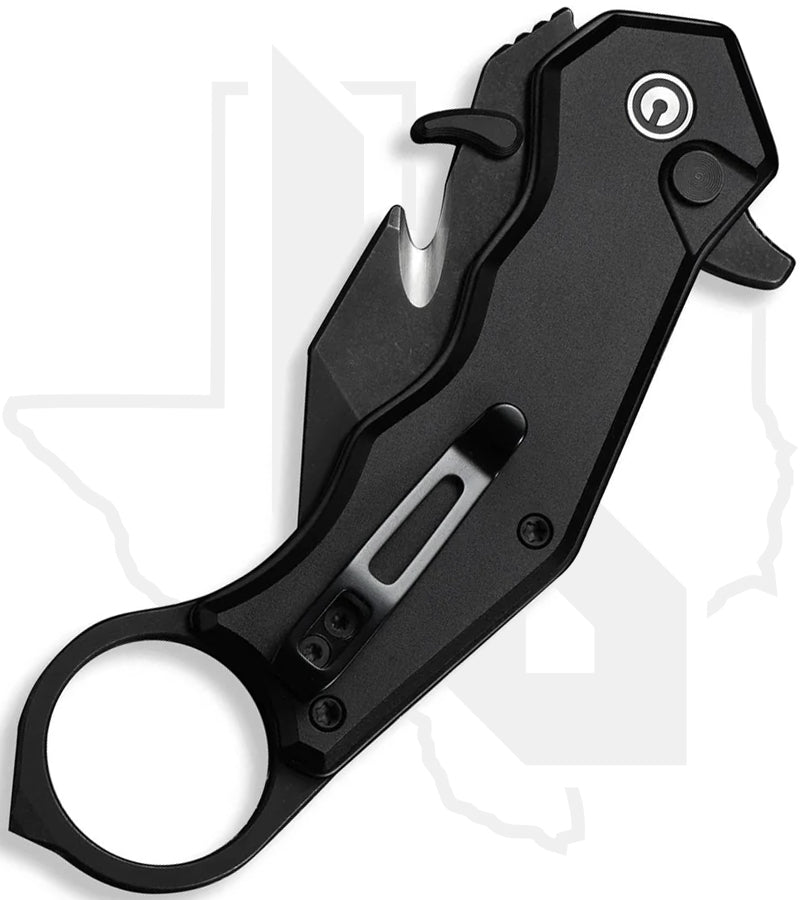 CIVIVI Amaroq C24018-2 - Black Aluminum, Black Stonewash