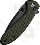 CIVIVI Faeger C24031-2 - Milled OD Green G-10, Black Stonewashed