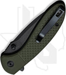 CIVIVI Faeger C24031-2 - Milled OD Green G-10, Black Stonewashed