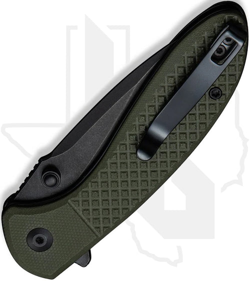 CIVIVI Faeger C24031-2 - Milled OD Green G-10, Black Stonewashed