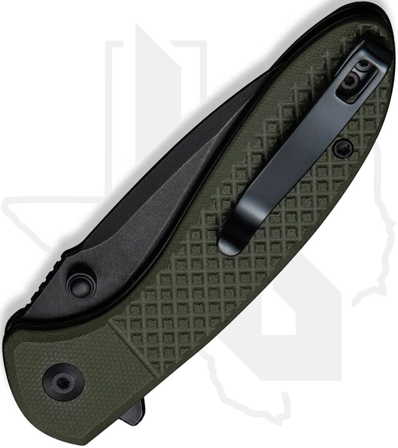 CIVIVI Faeger C24031-2 - Milled OD Green G-10, Black Stonewashed