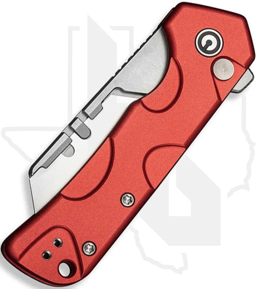 CIVIVI Pulsara Utility C24041F-2 - Red Aluminum, Stonewashed