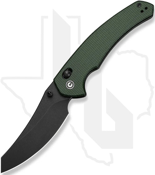 CIVIVI Sixgill C24050-3 - Green Micarta, Black Stonewashed