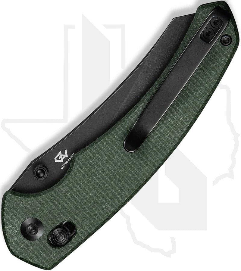 CIVIVI Sixgill C24050-3 - Green Micarta, Black Stonewashed
