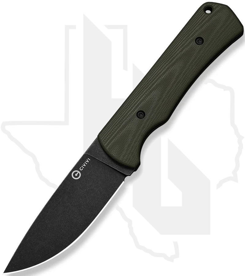 CIVIVI Jencks C24051-2 - OD Green G-10, Black Stonewashed