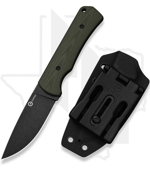 CIVIVI Jencks C24051-2 - OD Green G-10, Black Stonewashed