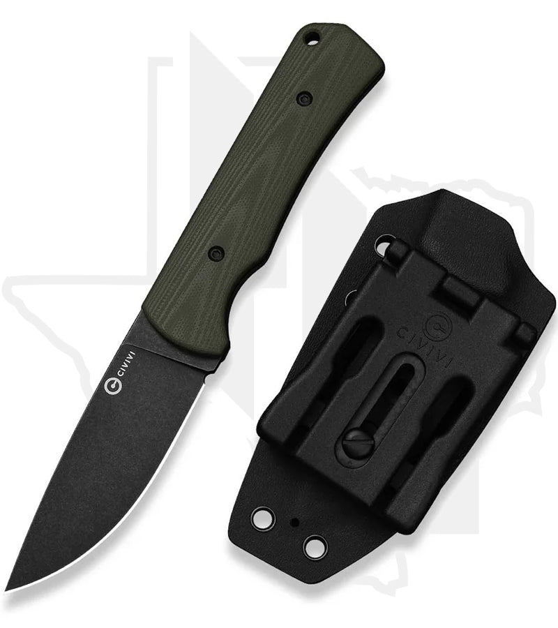 CIVIVI Jencks C24051-2 - OD Green G-10, Black Stonewashed