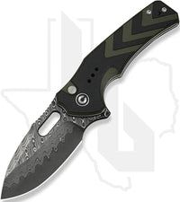 CIVIVI Vexron C24066-DS1 - Black/Green G-10, Damascus