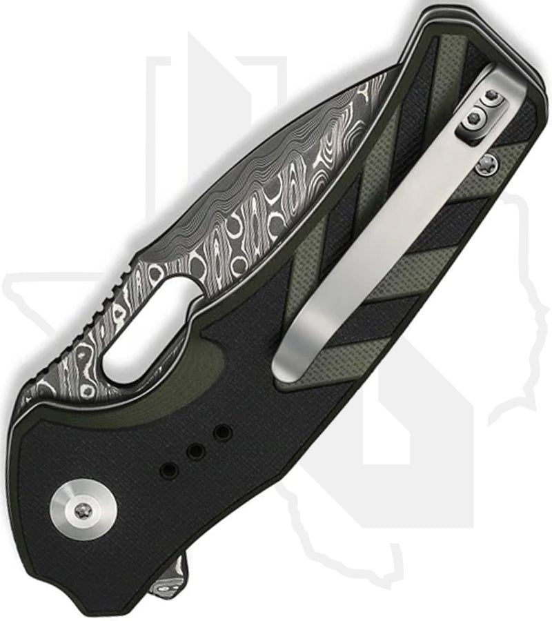 CIVIVI Vexron C24066-DS1 - Black/Green G-10, Damascus