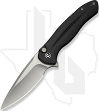 CIVIVI Button Lock Kitefin C24091-1 - Black Aluminum, Satin