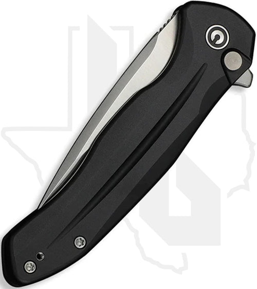 CIVIVI Button Lock Kitefin C24091-1 - Black Aluminum, Satin