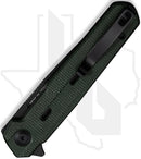 CIVIVI Navo C25015A-2 - Green Canvas Micarta, Black Stonewash