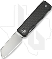 CIVIVI Kukei C25036-4 - Black G-10, Twill Carbon Fiber, Satin