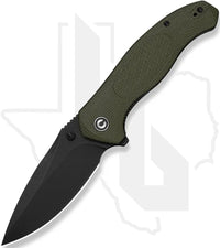 CIVIVI Vyrent C25037-2 - Olive Canvas Micarta, Black Stonewashed