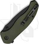 CIVIVI Vyrent C25037-2 - Olive Canvas Micarta, Black Stonewashed