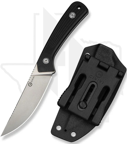 CIVIVI Carveth C25040-1 - Black G-10, Stonewashed