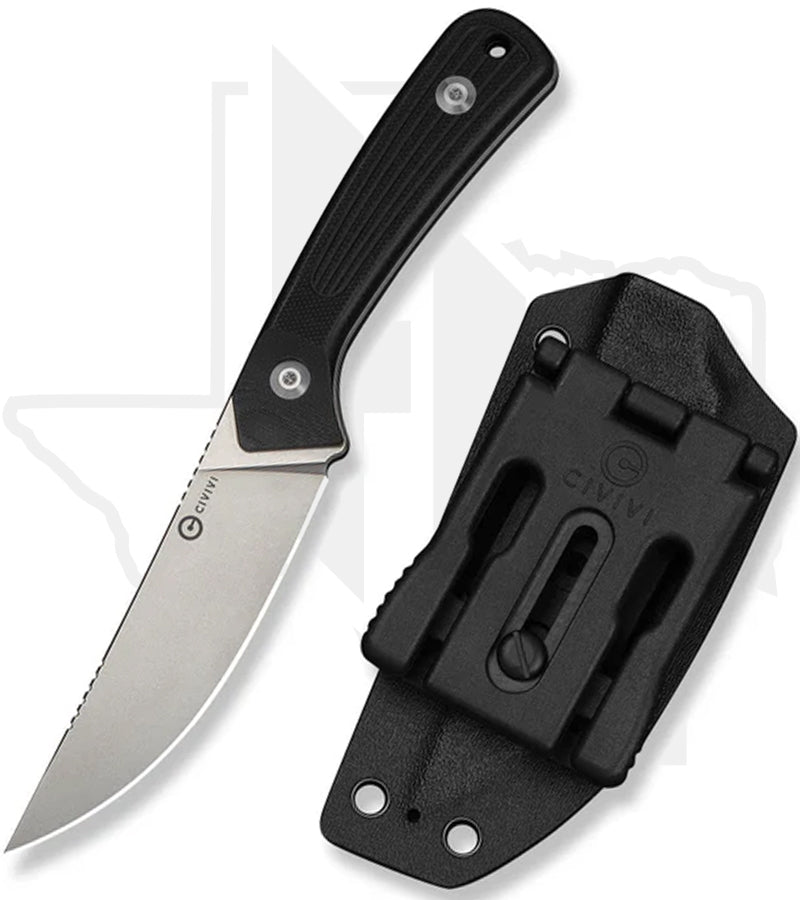 CIVIVI Carveth C25040-1 - Black G-10, Stonewashed