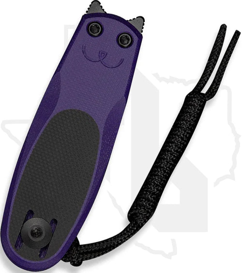 CIVIVI Purr C25054-3 - Purple & Black G-10, Black Stonewashed