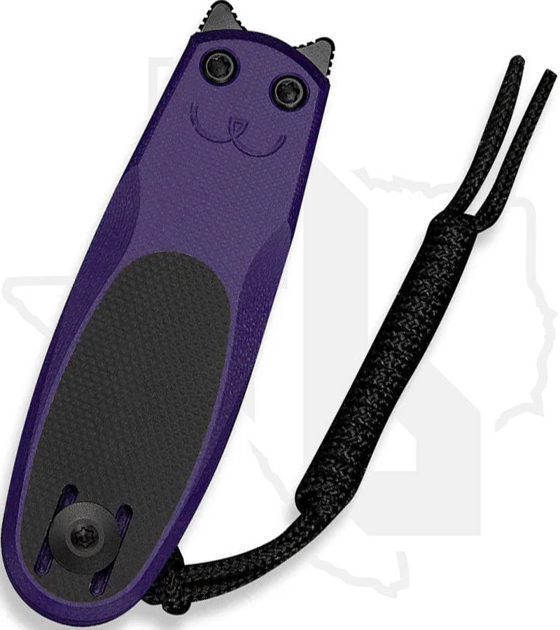 CIVIVI Purr C25054-3 - Purple & Black G-10, Black Stonewashed