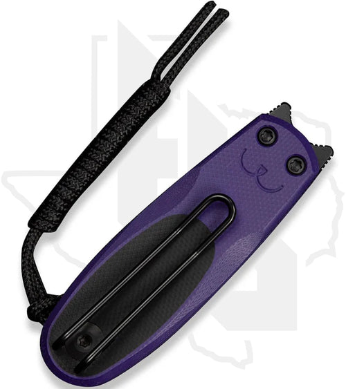 CIVIVI Purr C25054-3 - Purple & Black G-10, Black Stonewashed