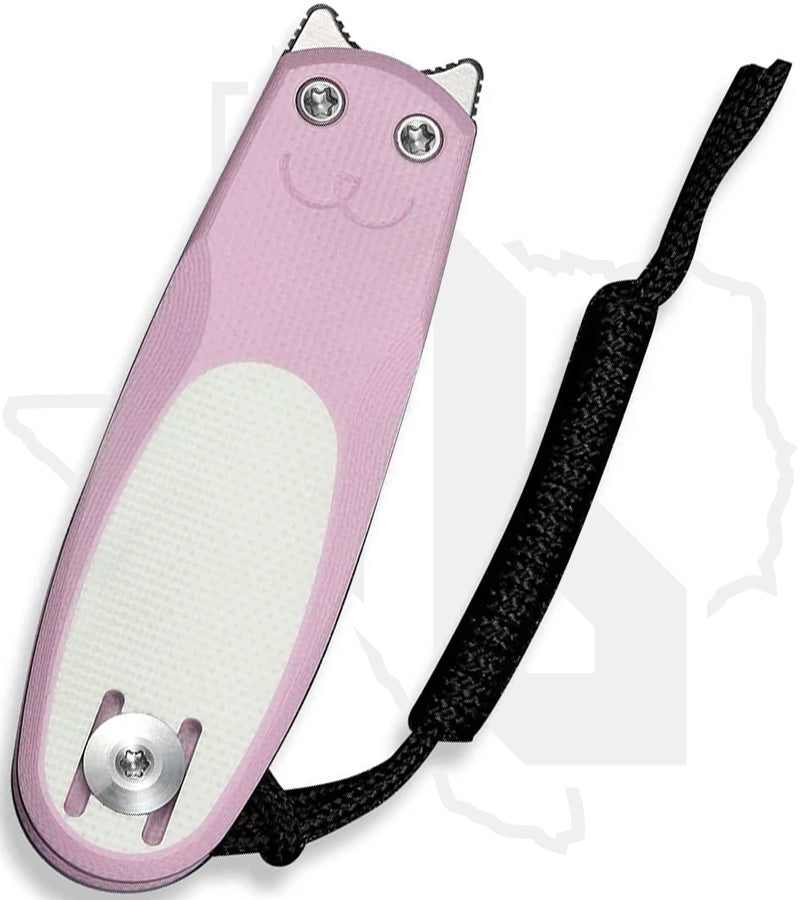 CIVIVI Purr C25054-4 - Powder Pink & White G-10, Satin