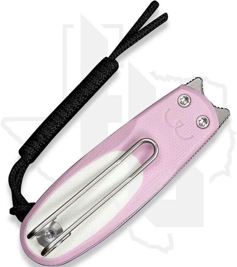 CIVIVI Purr C25054-4 - Powder Pink & White G-10, Satin