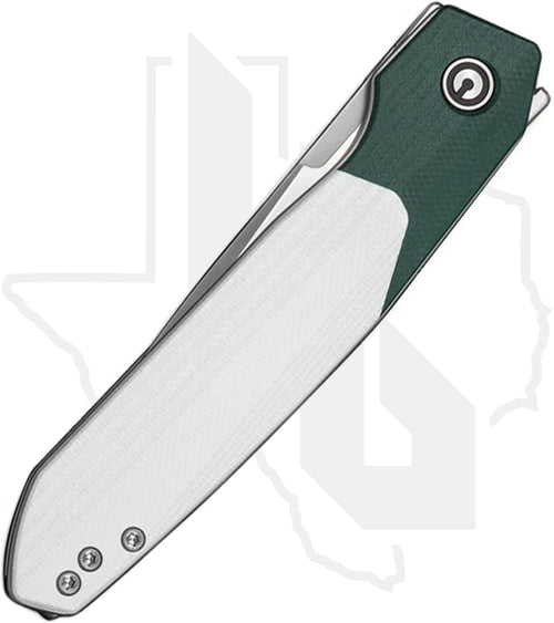 CIVIVI Brr15 Light C25063-4 - Teal Green & White G-10, Satin