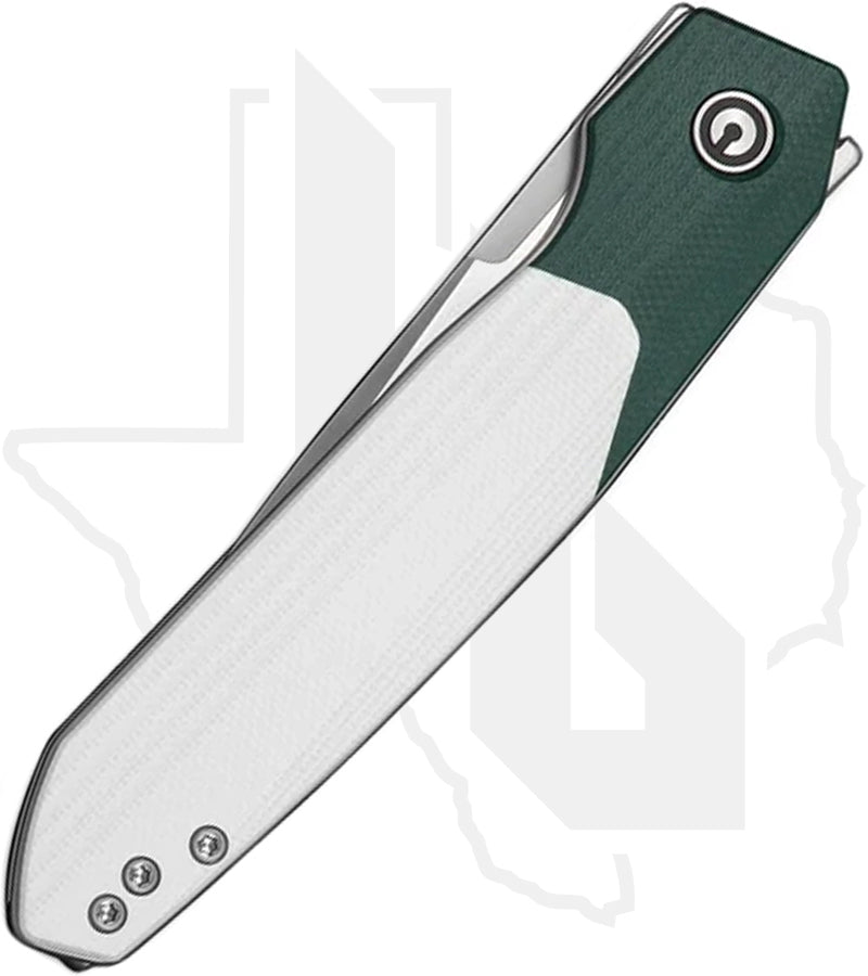 CIVIVI Brr15 Light C25063-4 - Teal Green & White G-10, Satin