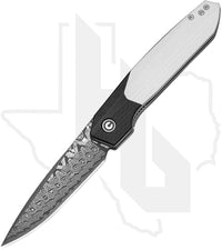 CIVIVI Brr15 Light C25063-DS1 - Black & White G-10, Damascus